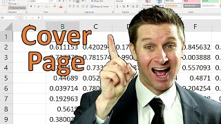 How to Create a Cover Page for Your Excel Spreadsheet [upl. by Greenburg951]