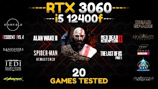 RTX 3060  i5 12400F  Test in 20 Games in 2024 [upl. by Carrelli]