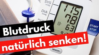 Blutdruck senken ohne Medikamente – 6 Tipps [upl. by Fridell]