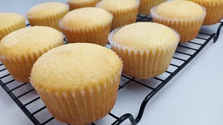 VANILLA CUPCAKE  SOFT BUTTER SPONGE CUPCAKE [upl. by Izy166]