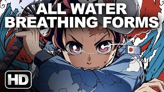 Kimetsu No Yaiba Demon Slayer All Water Breathing Forms [upl. by Ynoffit526]