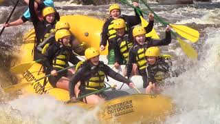 Northern Outdoors Rafting Maines Penobscot River  Waterfalls Raft Surfing Whitewater Fun [upl. by Loftus769]