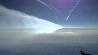 Flying through contrails cockpit view FL380 [upl. by Zeke]