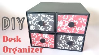 DIY Desk Organizer  Drawers  By Srushti Patil [upl. by Atok]