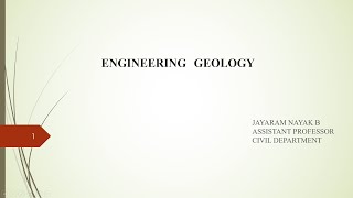 ENGINEERING GEOLOGY Online Class 13 [upl. by Lenhart]