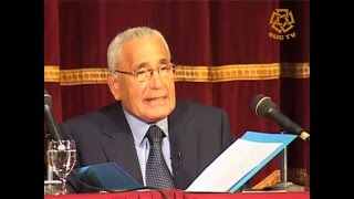 Lecture by Mohamed Hassanein Heikal  محاضرة محمد حسنين هيكل  The American University in Cairo [upl. by Adnamor]