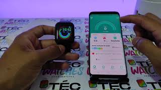 D20  Configurando o Smartwatch D20 Com App FitPro [upl. by Aihseken]