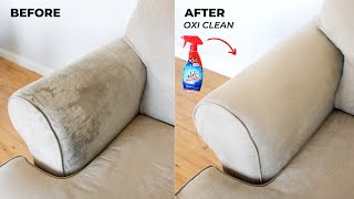 How To Clean Your Sofa  Couch With Oxi Clean [upl. by Ayotahc]