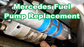 Mercedes E320 Fuel Pump Replacement OverviewInstructions FAST Filter Location 1999 W210 [upl. by Wycoff]