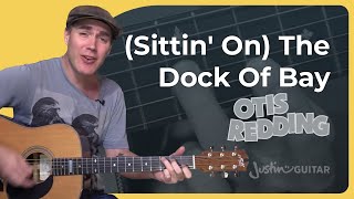 Sittin On The Dock Of The Bay Easy Guitar Lesson  Otis Redding [upl. by Lorie]