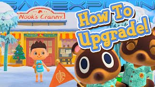 How to Upgrade Nooks Cranny  Animal Crossing New Horizons [upl. by Mientao]