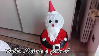 Tutorial Babbo Natale lavoretto con bicchieri di plastica  Santa Claus with glasses [upl. by Irret]