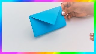 Cómo hacer SOBRES de papel sin pegamento★ Origami★Sobres para cartas  PapelyManualidades [upl. by Aubigny]