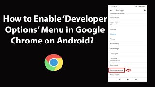 How to Enable Developer Options Menu in Google Chrome on Android [upl. by Galen965]