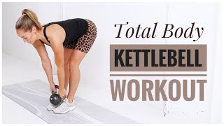 Full Body KETTLEBELL Workout  At Home HIIT [upl. by Anaeg]