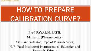 PART 1 How to prepare calibration curve [upl. by Baal953]