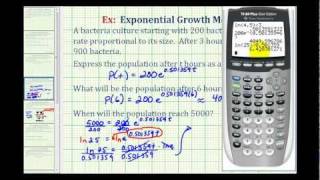 Ex Exponential Growth Function  Bacterial Growth [upl. by Attenoj12]