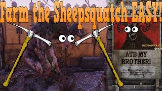 Sheepsquatch FARMING Locations Guide  Fallout 76 [upl. by Giordano57]