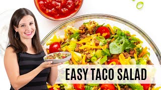 Healthy TACO SALAD RECIPE Easy In 20 Minutes [upl. by Zelig521]