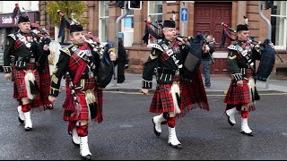 Bagpipes And Drums Of The Royal Regiment Scotland [upl. by Ydnil]