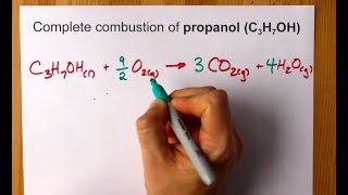 Complete Combustion of Propanol C3H7OH Balanced Equation [upl. by Deck277]