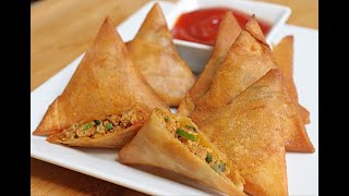 Easy Chicken Samosa Recipe  Iftar Recipe [upl. by Namaj381]