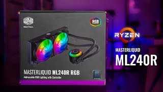 HOW TO Cooler Master MasterLiquid ML240R RGB AM4 Install Guide [upl. by Dareg]