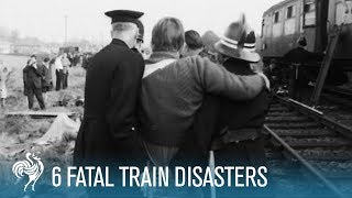 6 Fatal Train Disasters  British Pathé [upl. by Nnodnarb]