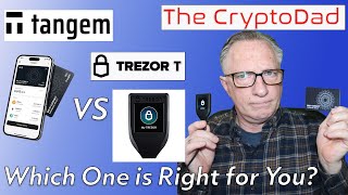 The CryptoDad🥊 Crypto Wallet Showdown Tangem Takes on Trezor T 🔥 [upl. by Sacram]