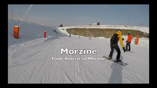 Morzine from Avoriaz  Easy route to the Super Morzine Lift in Portes du Soleil Ski Area [upl. by Weston317]