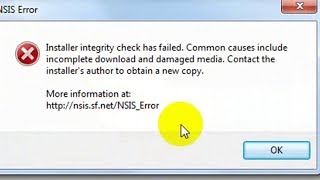 Fixing Error Installer Integrity Check Has Failed NSIS Error [upl. by Chlo825]