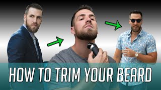 How To Trim Your Beard At Home SUPER EASY Tutorial [upl. by Yenohtna237]