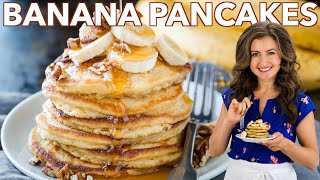 The Best BANANA PANCAKES Recipe [upl. by Manvell554]