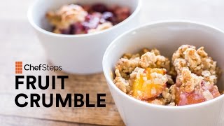 Simple Fruit Crumble with Oatmeal Streusel Topping [upl. by Ahsikat823]