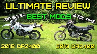 Suzuki DRZ400 FULL Ultimate review Must have Mods top speed and ride 2000 – 2018 E7 [upl. by Anaihs571]