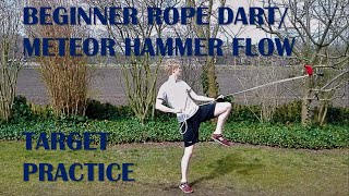 Beginner Rope DartMeteor Hammer Flow  Target Practice [upl. by Adahsar]