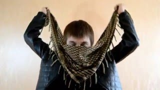 How to Tie a Shemagh Arafat Afghan Scarf [upl. by Eilssel]