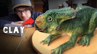 Sculpting a LIFE SIZE Protoceratops dinosaur from polymer clay [upl. by Mirabella]