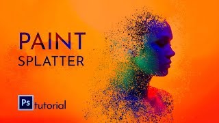 Photoshop Tutorial  Paint Splatter Effect [upl. by Bivins305]