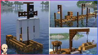 Minecraft 10 Pirate Build Hacks and Ideas [upl. by Evania123]