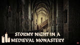 Stormy Night In A Medieval Monastery🙏  ASMR Ambience [upl. by Andromeda]