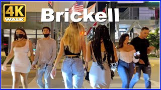 【4K】WALK Brickell MIAMI Florida 4k video USA Travel vlog HDR [upl. by Noeled]