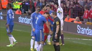 IVANOVIC BITTEN BY SUAREZ  Liverpool vs Chelsea [upl. by Elegna106]