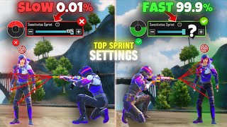 PUBG Mobile Sprint Sensitivity Settings 2025 🎮  Joystick Fast Movement In PUBGBGMI • Top Settings [upl. by Zoa]