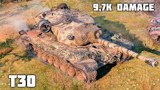 T30 WoT – 4Kills 97K Damage [upl. by Yditsahc121]