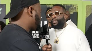 Rick Ross Almost Handles Reporter After Asking About Snitching and 6ix9ine At BET Awards [upl. by Ramej]