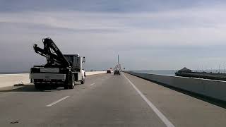 Tampa Bay Drivelapse I275 Tampa to St Petersburg Sunshine Skyway Bridge [upl. by Haeckel902]