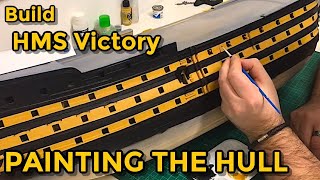 Model Ship builder  HMS Victory  Painting The Hull [upl. by Ernaline]