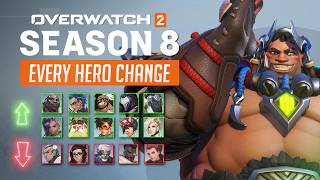 Overwatch 2  EVERY HERO CHANGE for Season 8 [upl. by Maximo714]