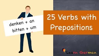 Learn German  German for daily use  25 Verbs with prepositions  A2  B1 [upl. by Even710]